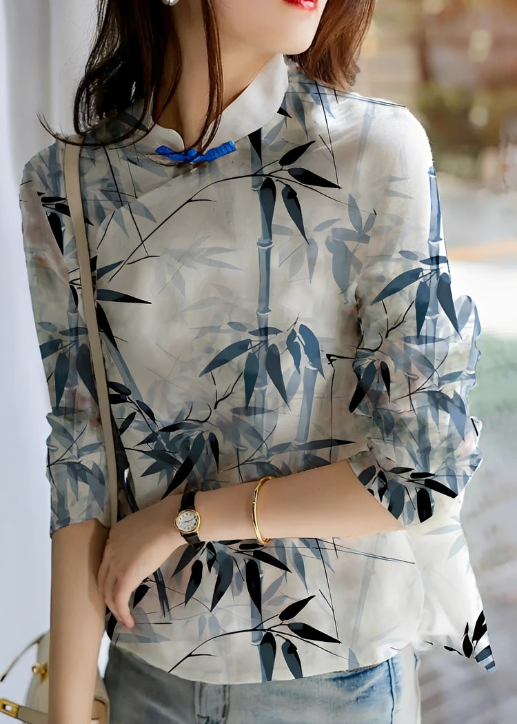 Margaret - Elegante Blumenbluse für Frauen