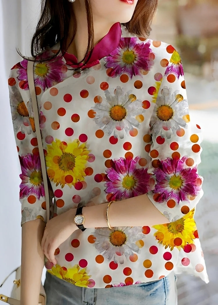 Margaret - Elegante Blumenbluse für Frauen