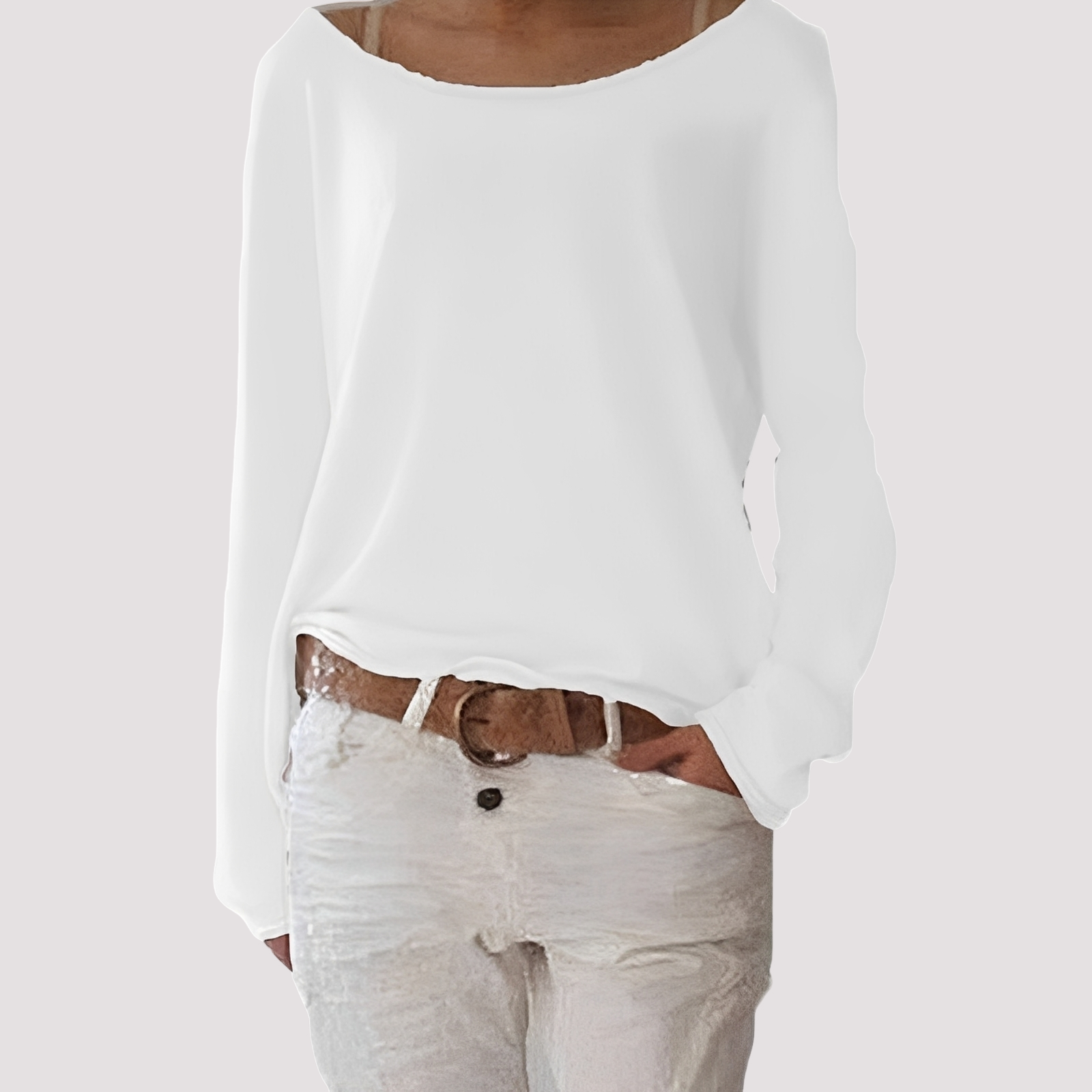 Joanna - Bequem geschnittenes Damen-Langarmshirt