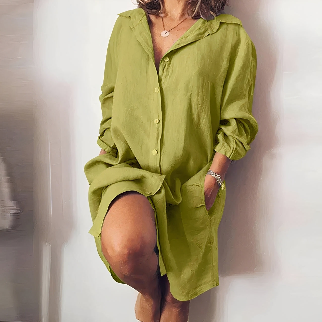 Lillian - Bequemes Damen-Langarmkleid