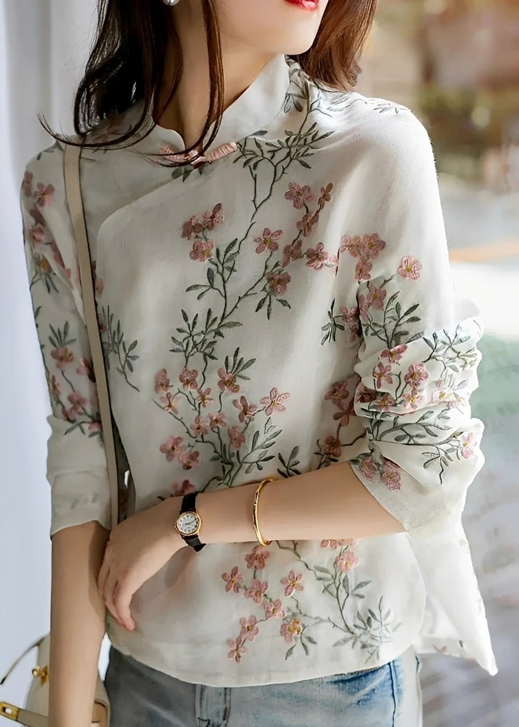 Margaret - Elegante Blumenbluse für Frauen