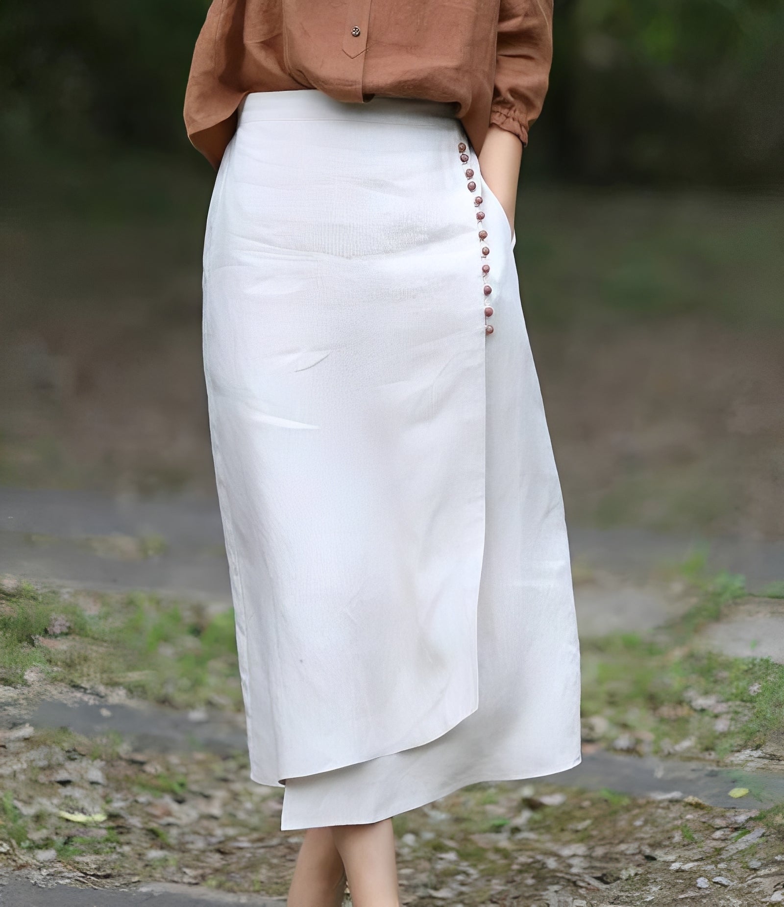 Manda - Elegante asymmetrische A-Linie-Rock für Frauen