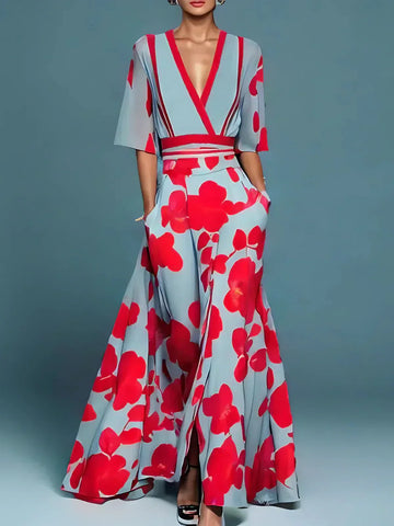 Jade – Elegantes Maxikleid mit Blumenprint
