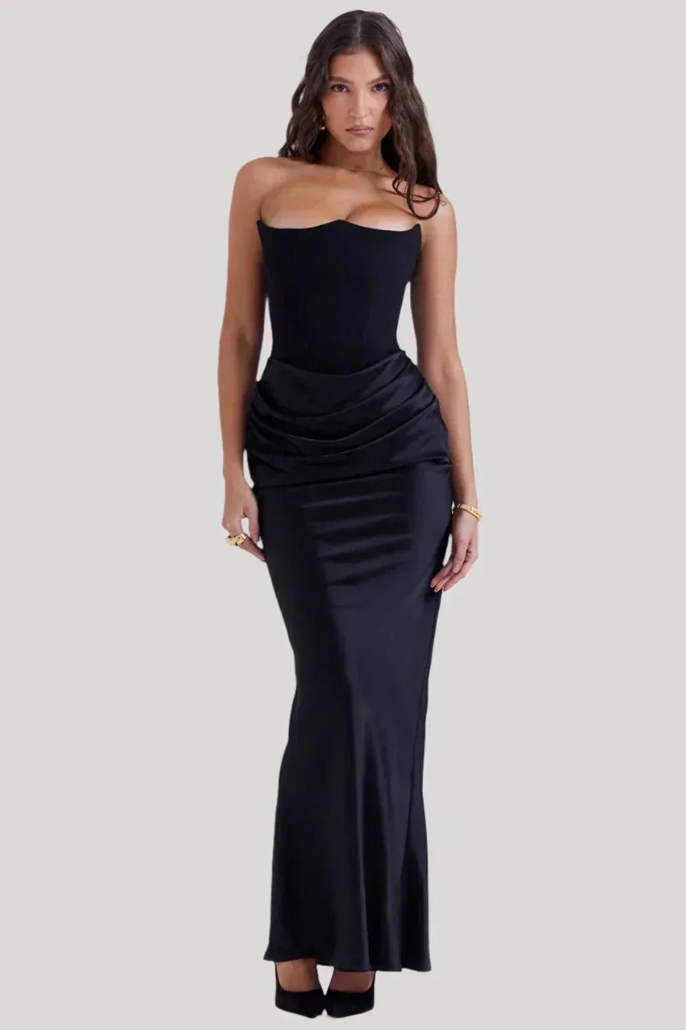 Elisabeth - Maxikleid mit schulterfreiem Schnitt für einen stilvollen Look