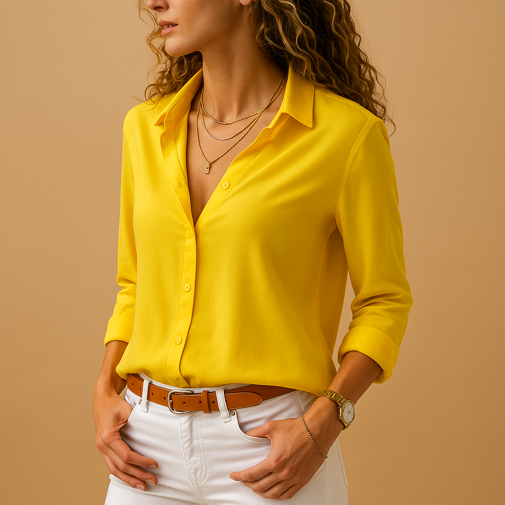Tyra – Elegante Bluse mit Knoopsluiting