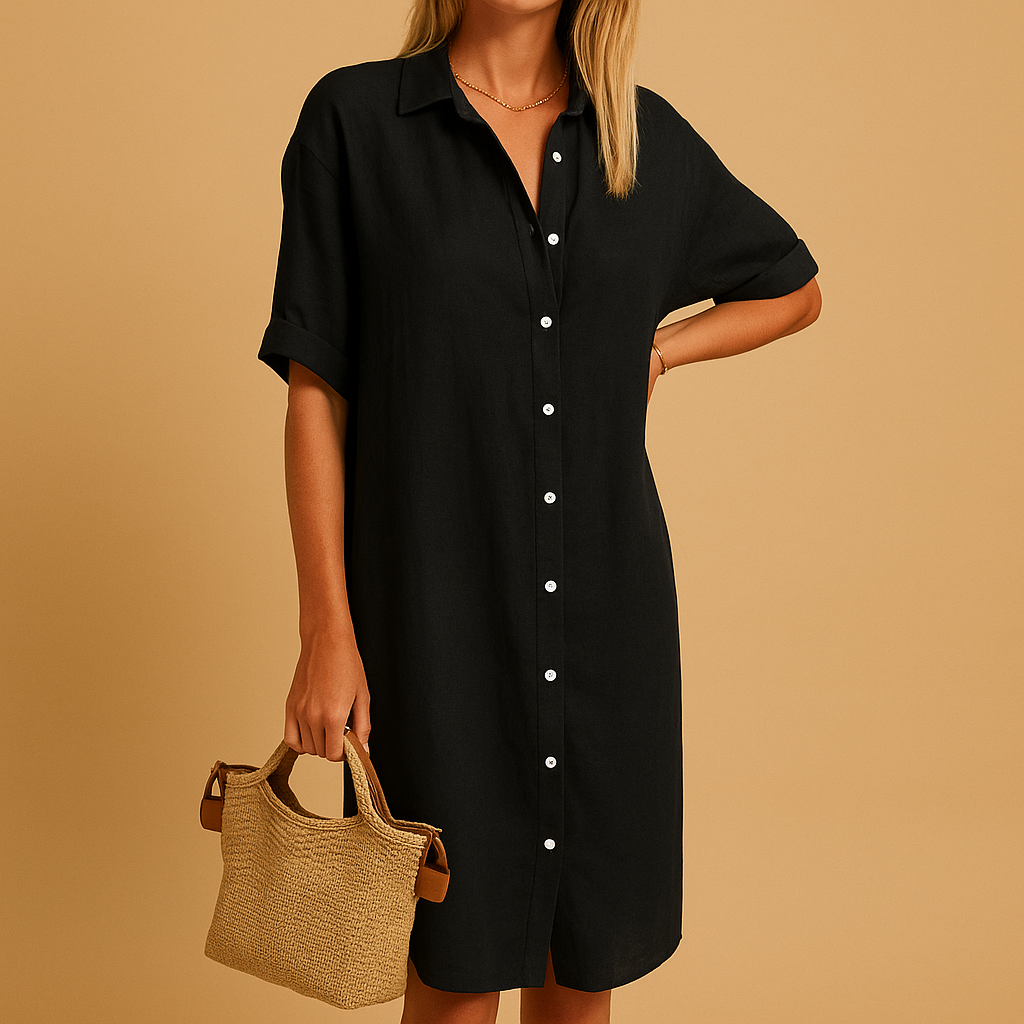 Kyla – Stilvolles Langarmhemdkleid