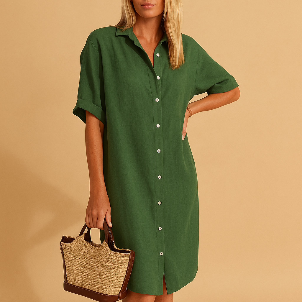 Kyla – Stilvolles Langarmhemdkleid