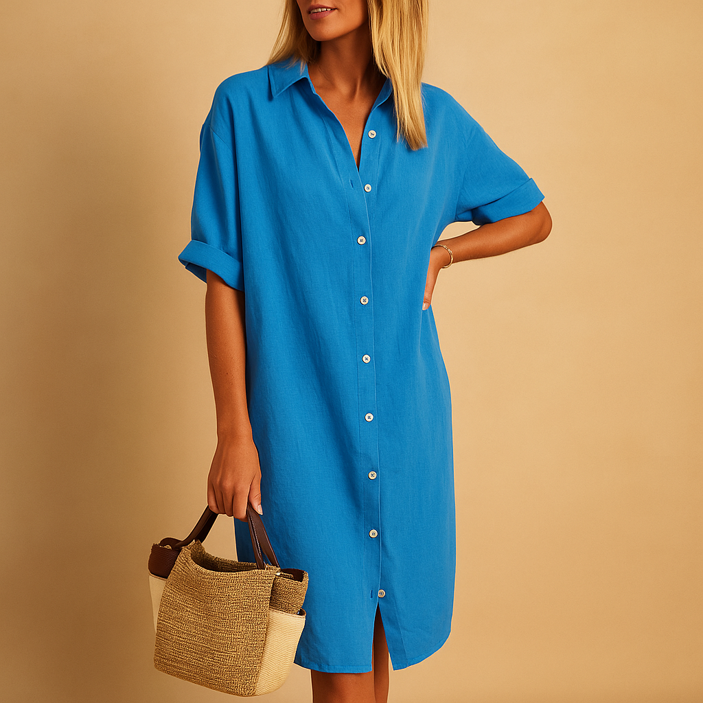 Kyla – Stilvolles Langarmhemdkleid