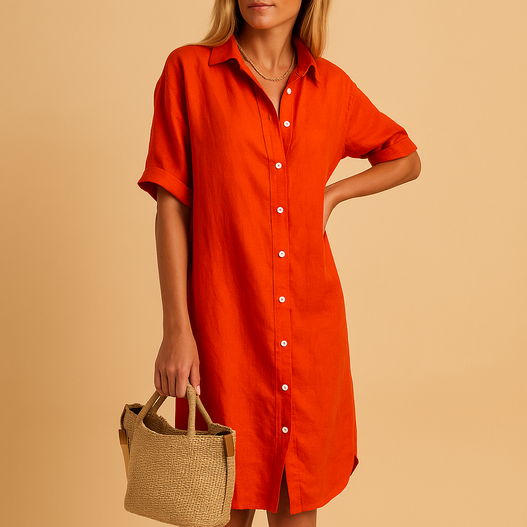 Kyla – Stilvolles Langarmhemdkleid