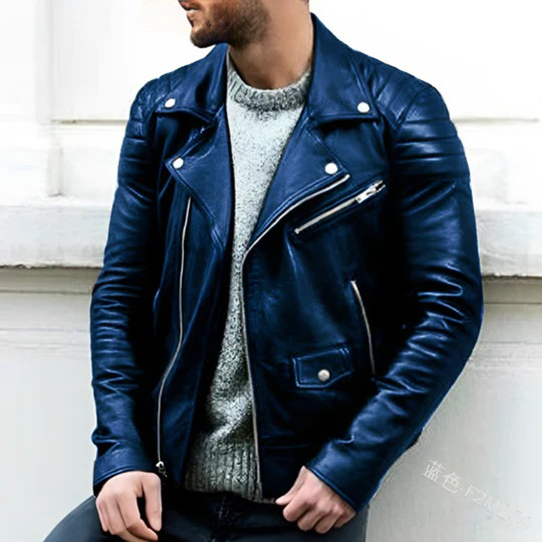 Lucas - Stilvolle Herren-Lederbikerjacke