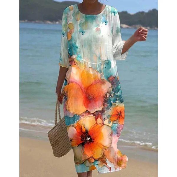 Miranda - Stilvolles Blumenkleid mit Bauchabdeckung