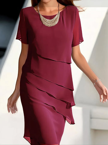 Daria – Stufiges Chiffonkleid