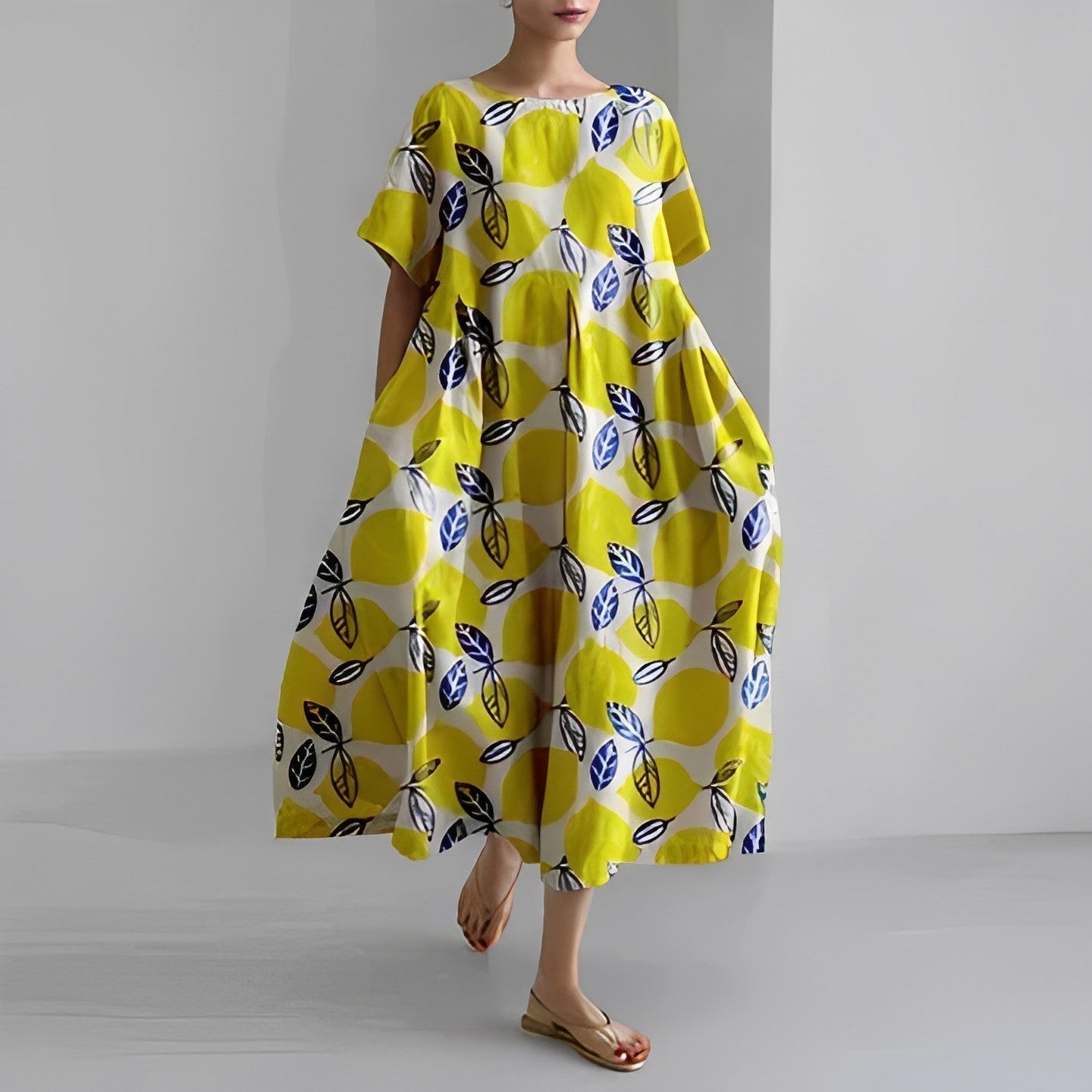 Naomi - Boho-Maxikleid mit Blumen, ideal für den Frühling