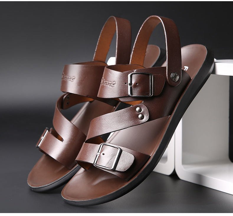 Nathan – Klassische Ledersandalen mit Schnalle
