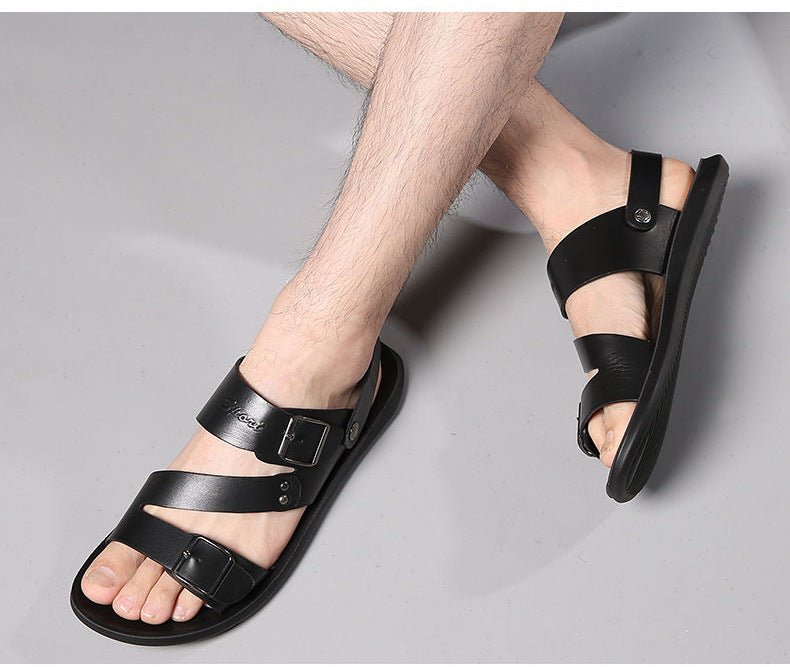 Nathan – Klassische Ledersandalen mit Schnalle