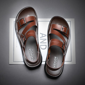 Nathan – Klassische Ledersandalen mit Schnalle