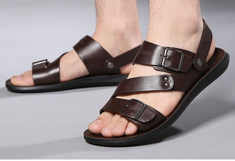 Nathan – Klassische Ledersandalen mit Schnalle