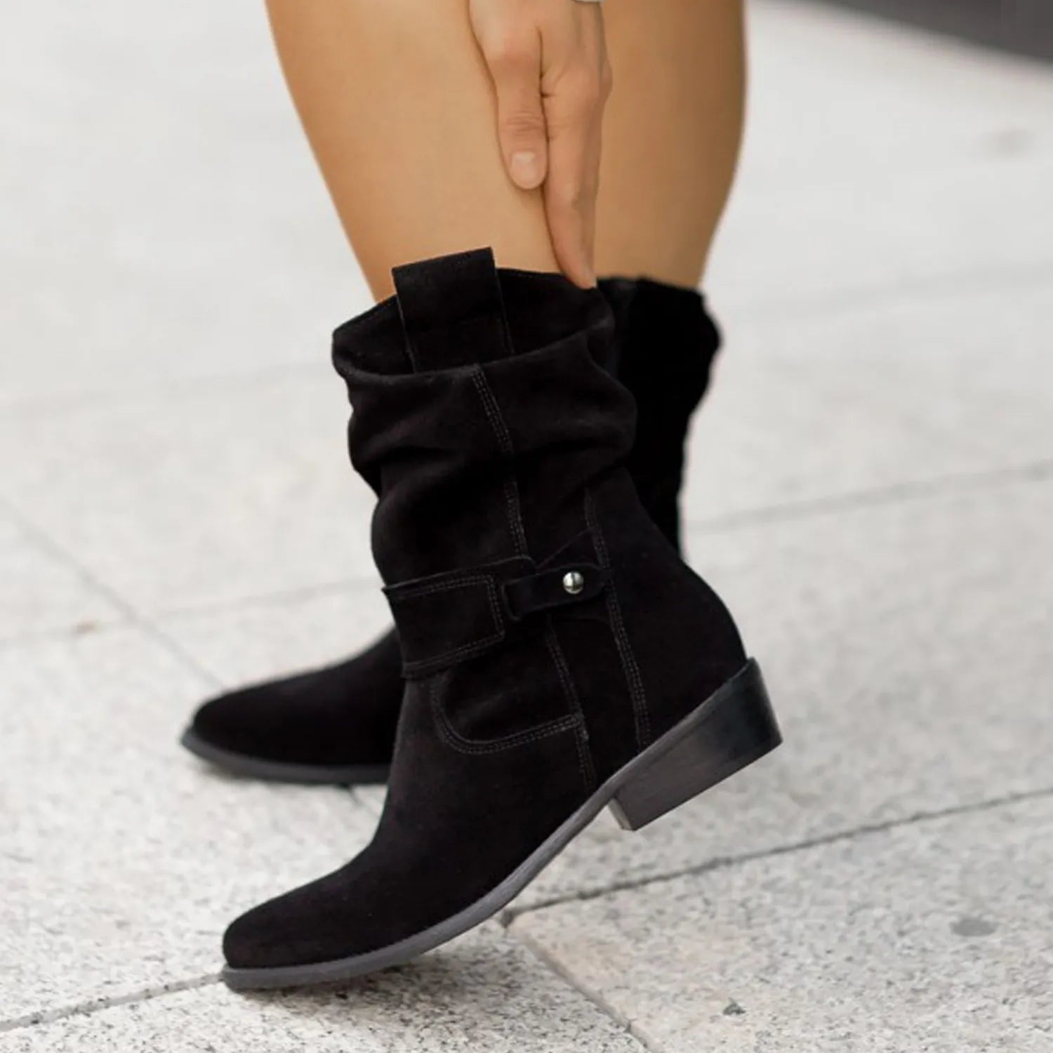 Elisa – Lederstiefeletten aus Wildleder | Elegant & Bequem