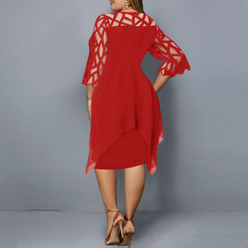 Cathryn - Stilvolles Midi-Kleid in großen Größen