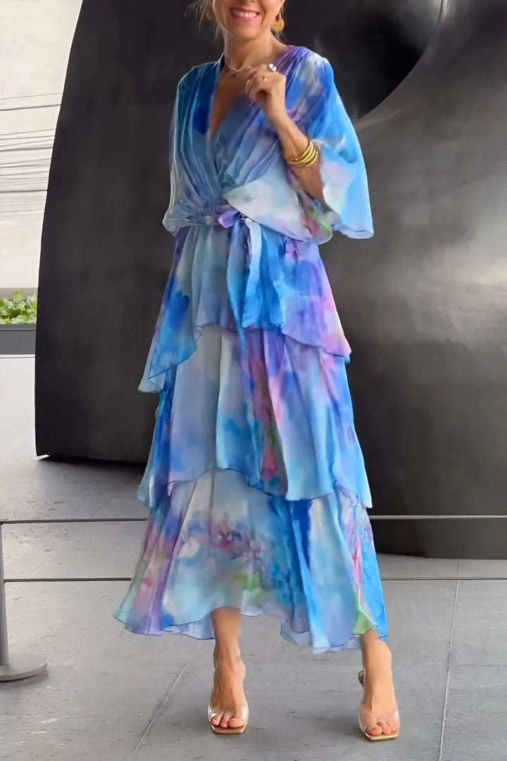 Sarina - Stilvolles langes Kleid in vielen Farben