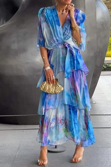 Sarina - Stilvolles langes Kleid in vielen Farben