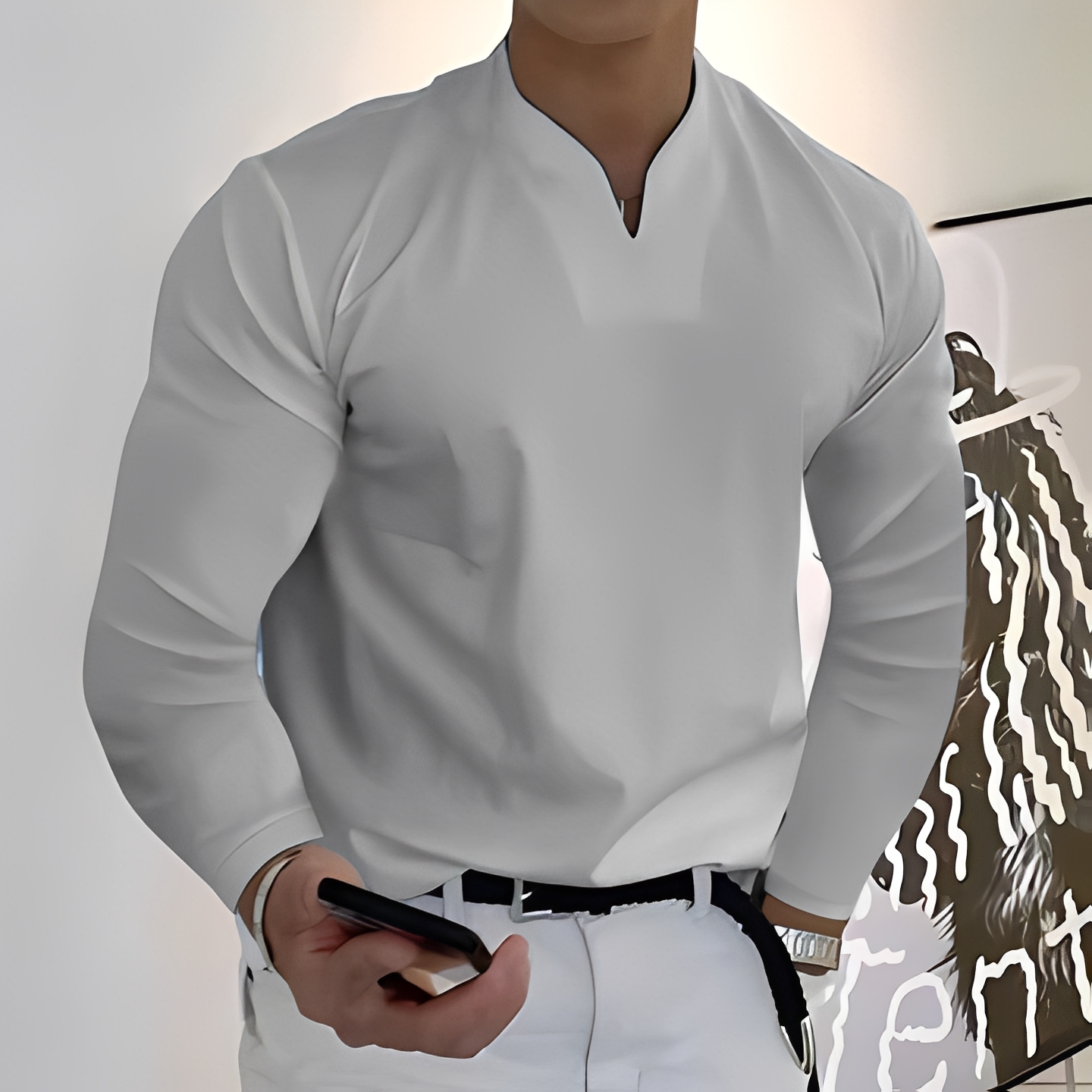 Karlo - Modernes Langarmhemd für Herren