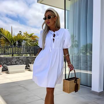 Eunice - Elegantes Sommerkleid mit Puffärmeln für Frauen