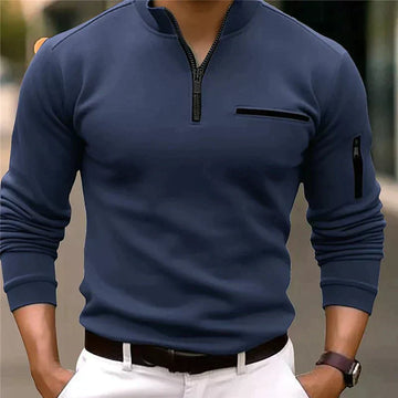 Jonas - Herrenpullover mit Viertel-Reißverschluss