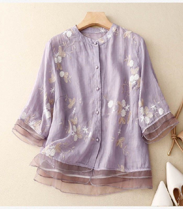Eloise - Schicke Bluse mit feiner Stickerei